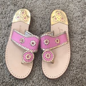 Jack Rogers - pink and gold
